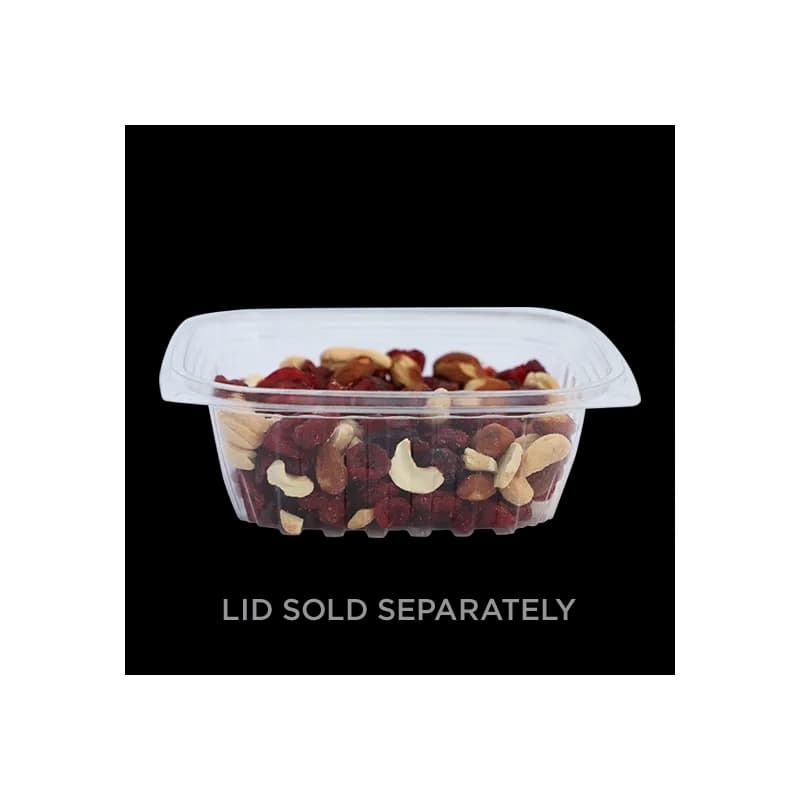 Deli Container Base 12 OZ PLA Clear Rectangle 900/Case