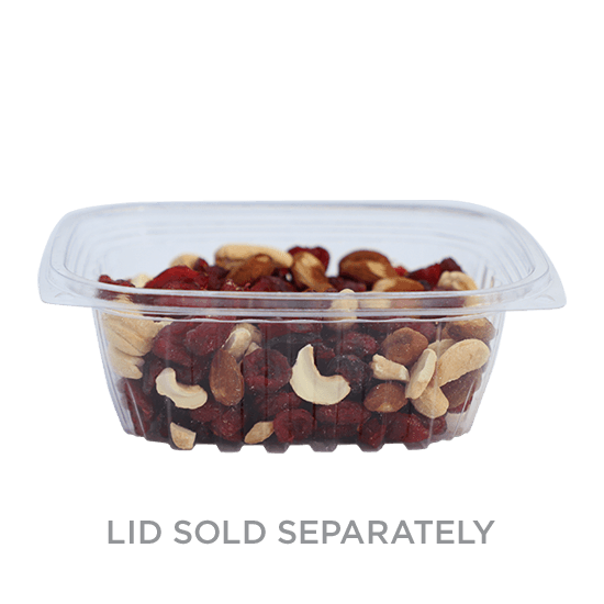 Deli Container Base 12 OZ PLA Clear Rectangle 900/Case