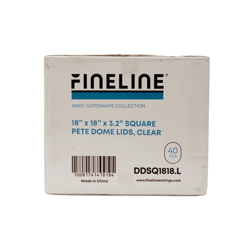 Platter Pleasers Lid Dome 18X18 IN PET Clear Square For Container 40/Case