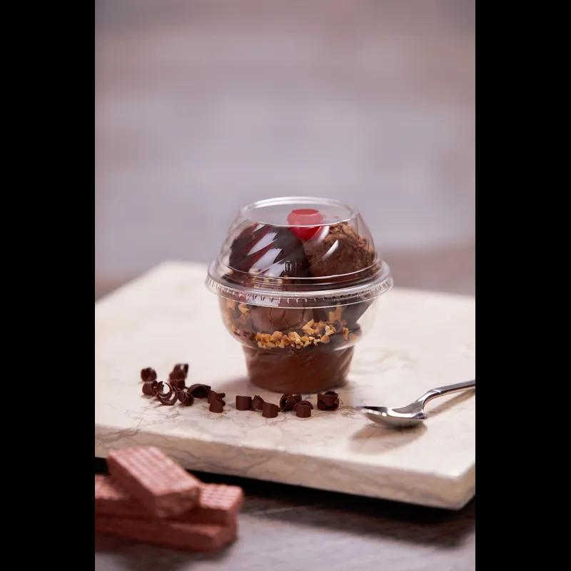 Recycleware® Indulge® Lid Dome 4X1.6 IN RPET Clear For Container No Hole 1000/Case