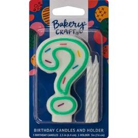 Question Mark ? Number Candle Wax Green Sprinkles 12/Pack