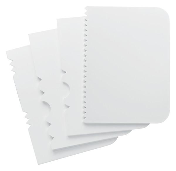 Scraper Plastic White 4-Piece Set 1/Each