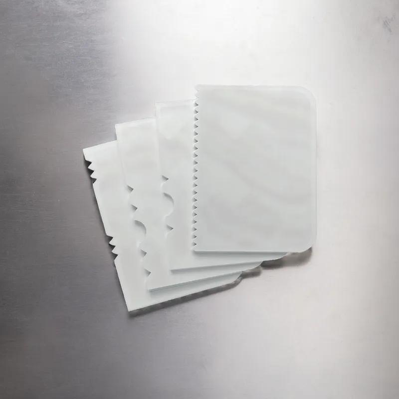 Scraper Plastic White 4-Piece Set 1/Each