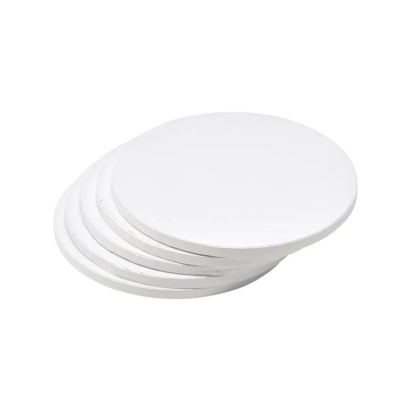 Cake Board 10 IN Foil-Lined Paper White Round 5/Pack