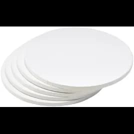 Cake Board 12X0.5 IN Foil-Lined Paper White Round 5/Pack