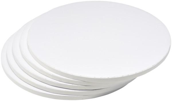 Cake Board 14.5 IN White Round 5/Pack