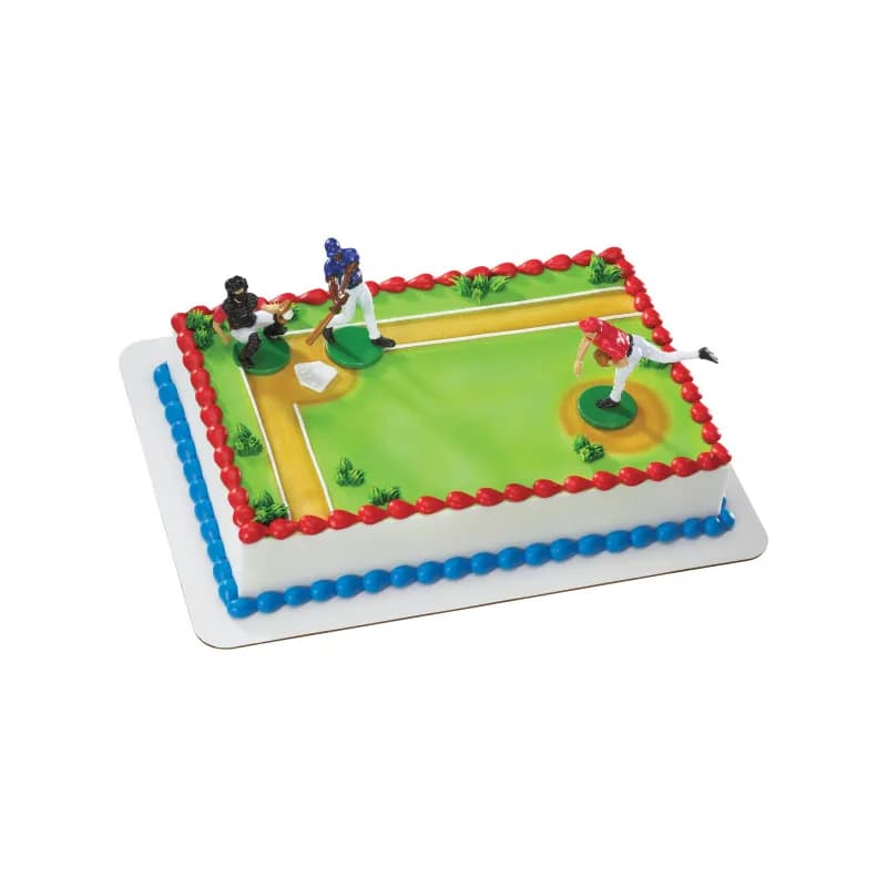 Cake Topper Red Blue Batter Up Baseball 1/Each
