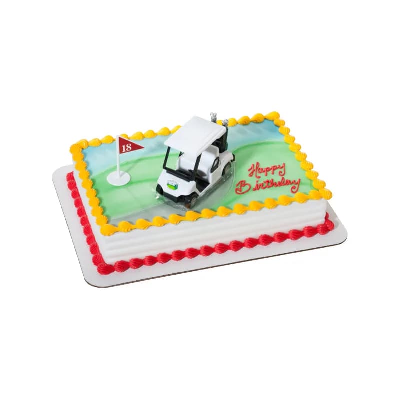 Cake Topper Plastic Multicolor Heading for the Green 1/Each