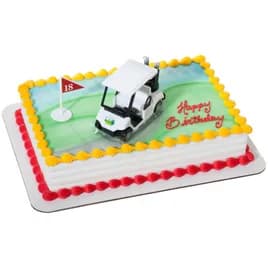 Cake Topper Plastic Multicolor Heading for the Green 1/Each