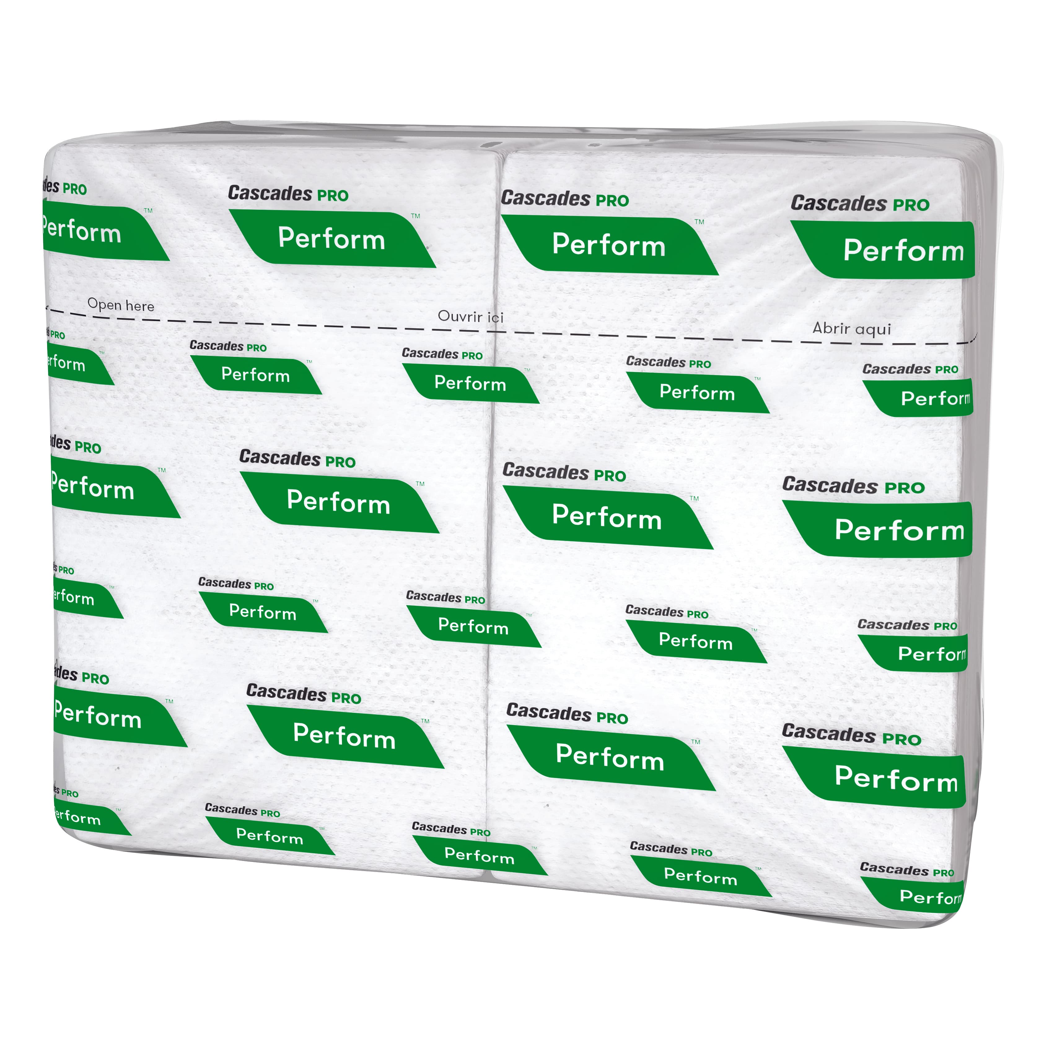 Cascades PRO Dispenser Napkins 12.6X8.5 IN White Twin Pack 6016/Case