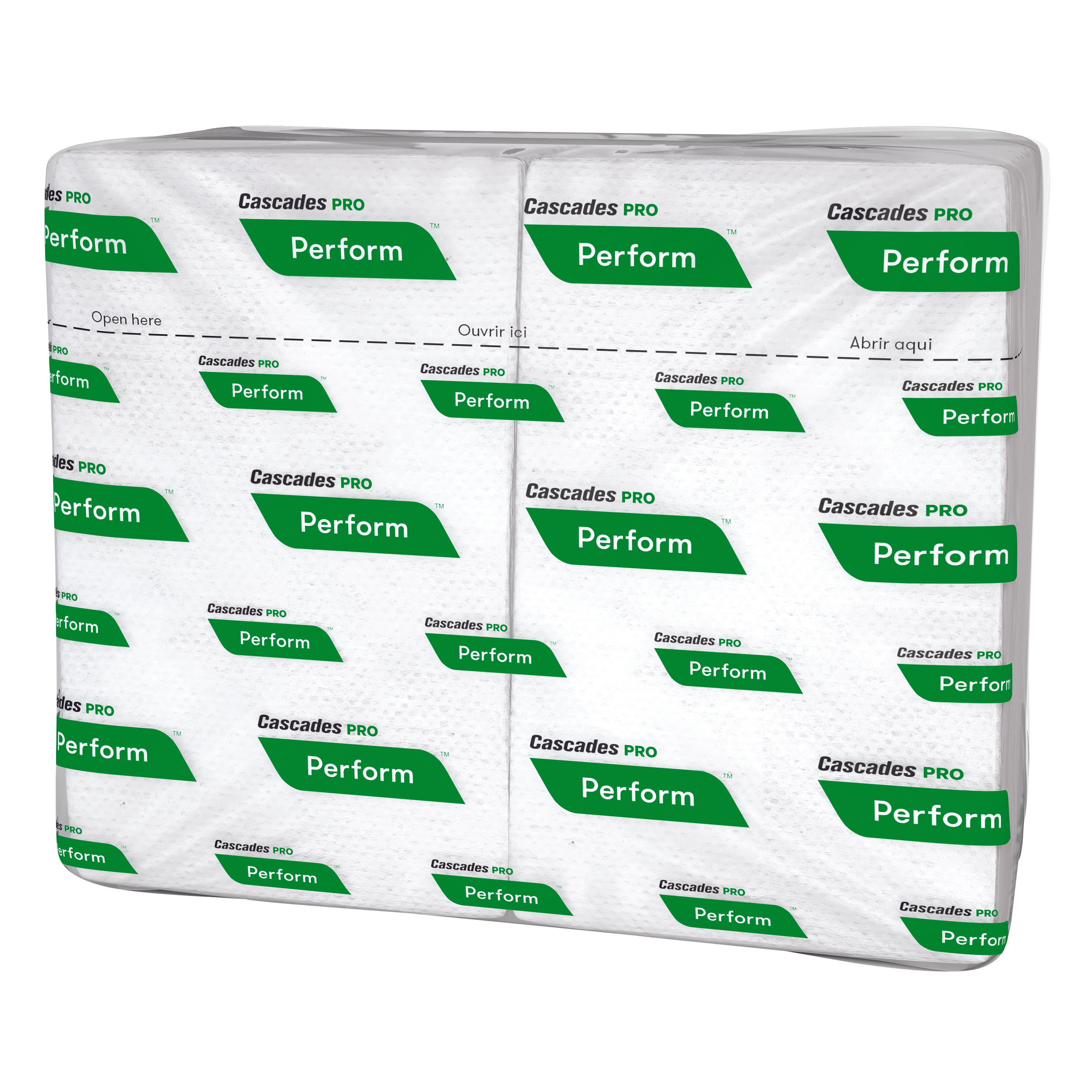 Cascades PRO Dispenser Napkins 12.6X8.5 IN White Twin Pack 6016/Case