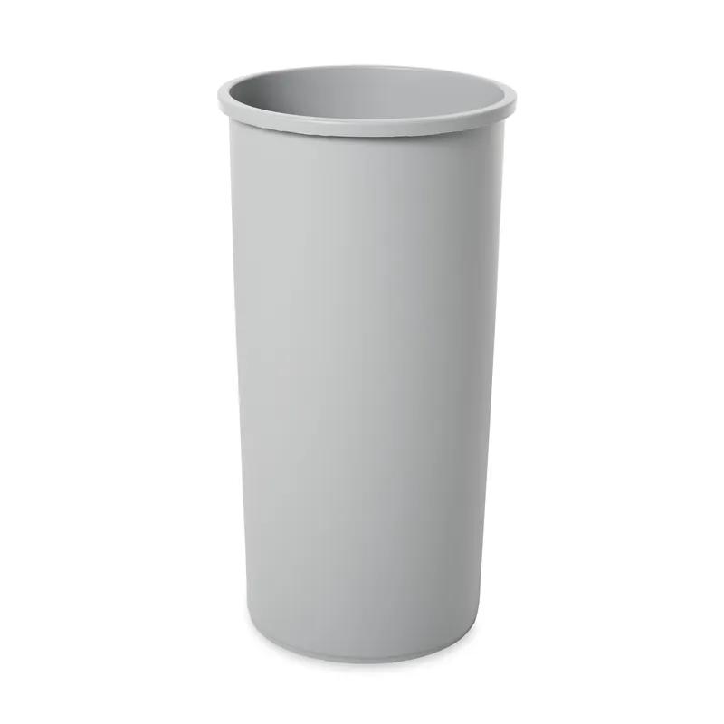 Untouchable 1-Stream Trash Can 15.75X15.75X30.13 IN 22 GAL 88 QT Gray Round Resin 1/Each
