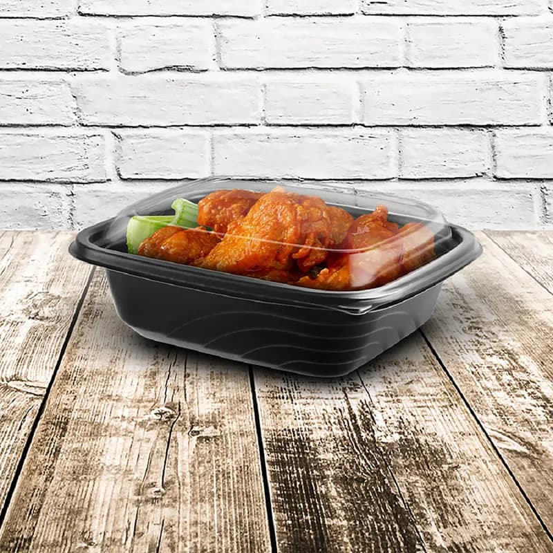 Lid Dome 1 Compartment PP Clear Rectangle For Container Unhinged Anti-Fog 756/Case