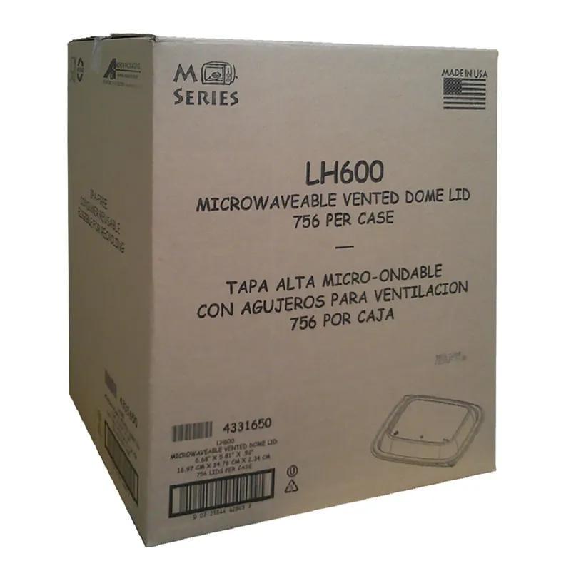 Lid Dome 1 Compartment PP Clear Rectangle For Container Unhinged Anti-Fog 756/Case