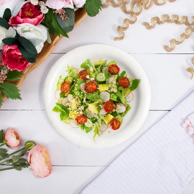 Solo® Plate 8.5X0.7 IN Coated Paper White Freezer Safe 125 Count/Pack 4 Packs/Case 500 Count/Case