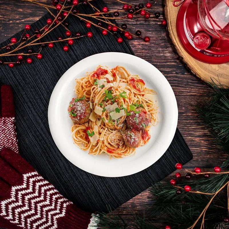 Solo® Plate 8.5X0.7 IN Coated Paper White Freezer Safe 125 Count/Pack 4 Packs/Case 500 Count/Case