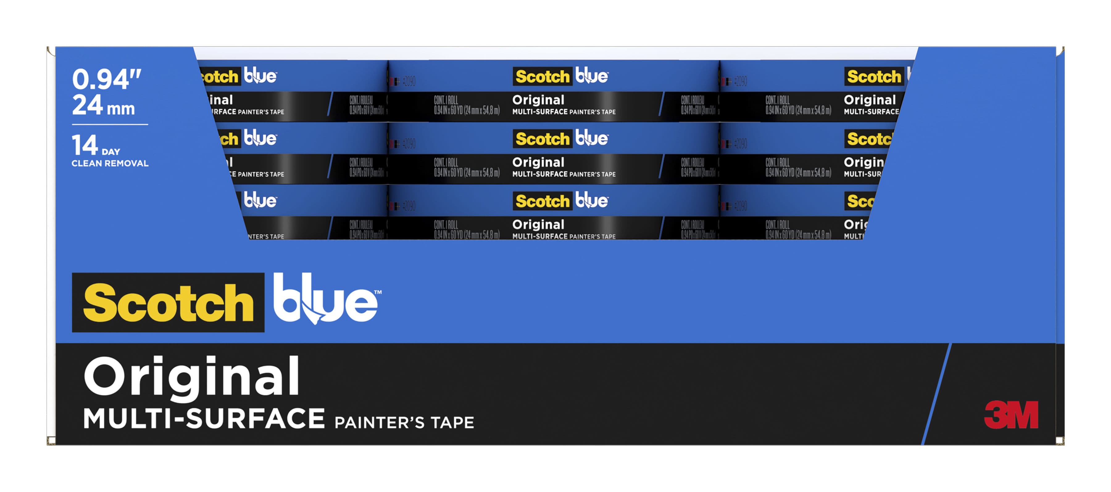 ScotchBlue™ 2090-24NC Original Painter's Tape 0.94IN X60YD Blue PE 36/Case