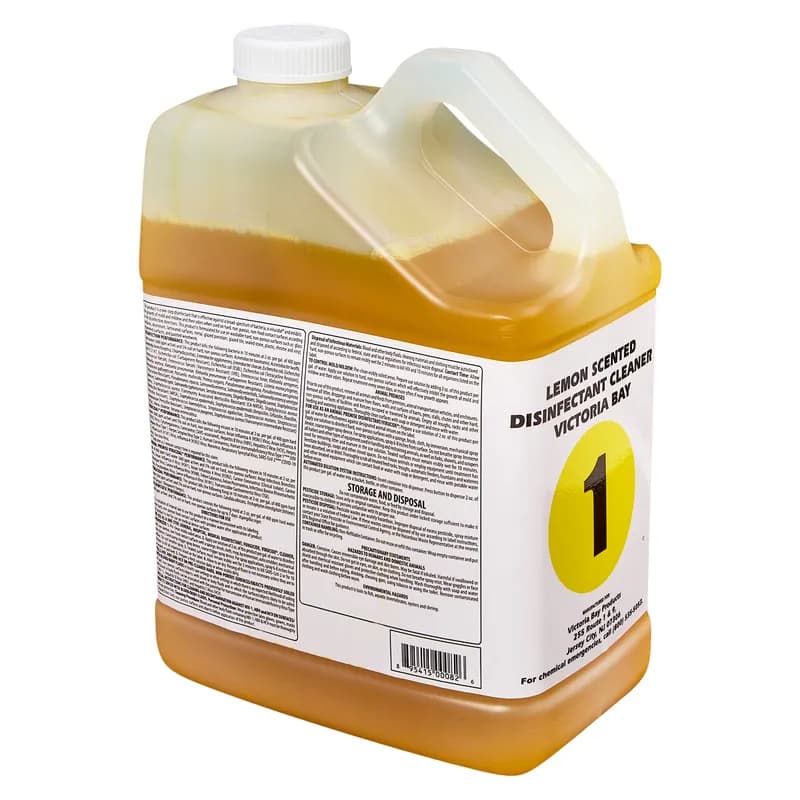 Victoria Bay Lemon Scented Disinfectant Cleaner CMS #1 1 GAL 2/Case
