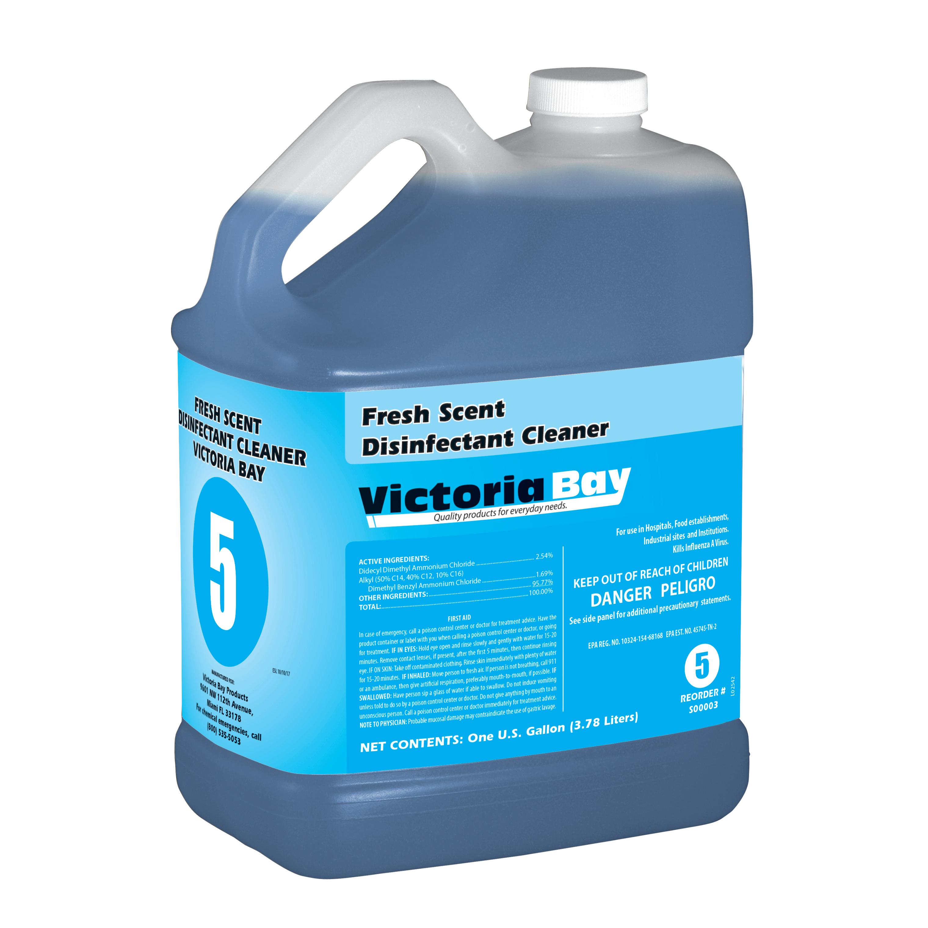 Victoria Bay Fresh Scent Disinfectant Cleaner CMS #5 1 GAL 2/Case