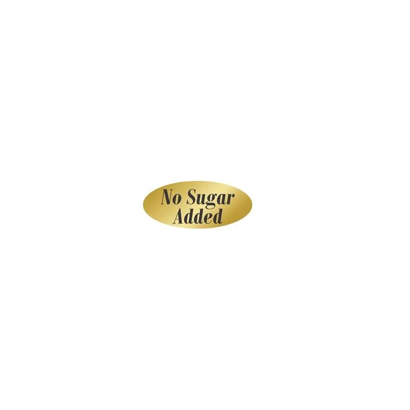 No Sugar Added Label Gold Foil 500/Roll