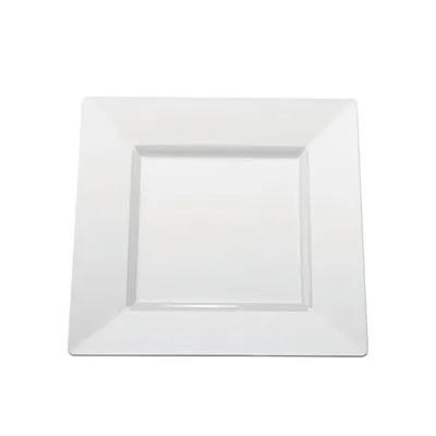 Plate 9.5 IN Plastic White Square 120/Case
