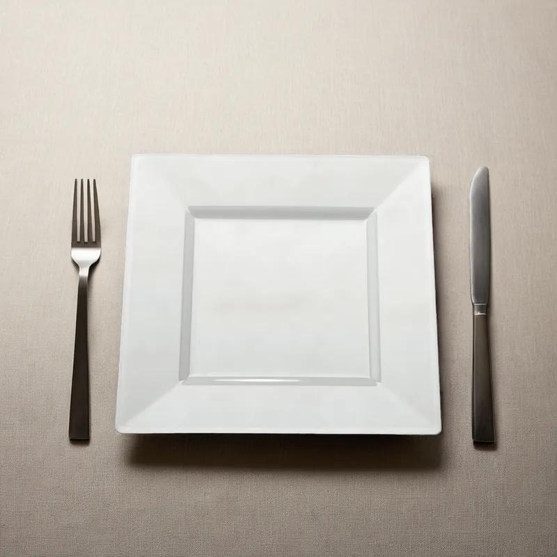 Plate 9.5 IN Plastic White Square 120/Case