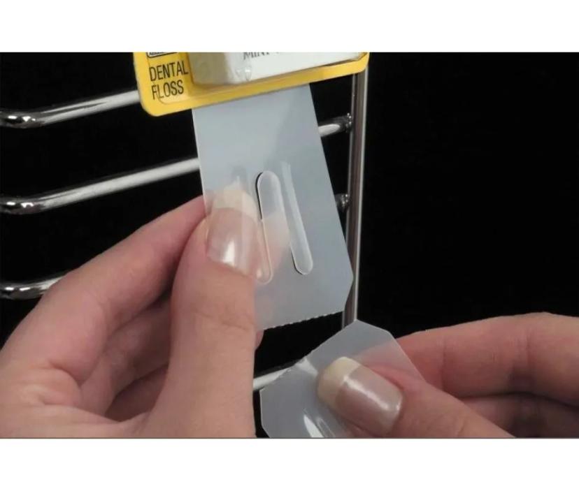 Merchandising Strip 23 IN HDPE 24MIL Natural 12 Stations Perforated With Hanging Hole 1/Each