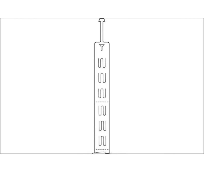 Merchandising Strip 23 IN HDPE 24MIL Natural 12 Stations Perforated With Hanging Hole 1/Each