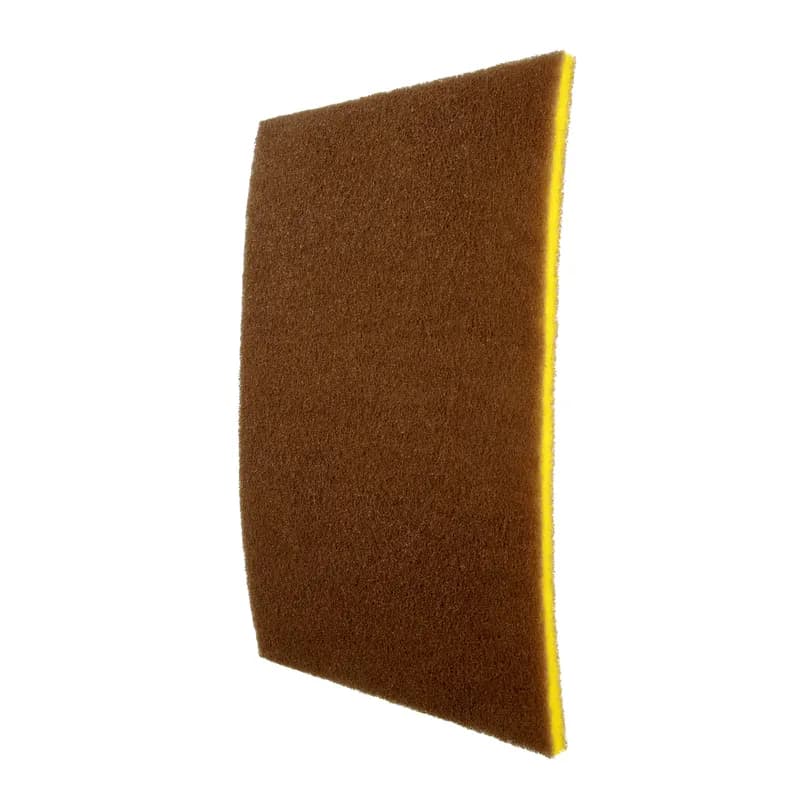 3M™ Scotch-Brite™ Clean & Shine Cleaning Pad 14X20X1 IN Brown Non-Woven Polyester Fiber 150-400 RPM 5/Case