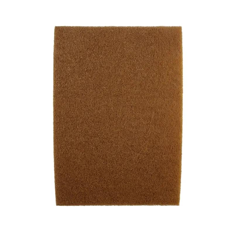3M™ Scotch-Brite™ Clean & Shine Cleaning Pad 14X20X1 IN Brown Non-Woven Polyester Fiber 150-400 RPM 5/Case