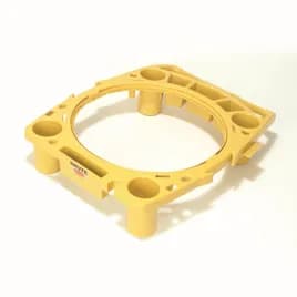 Brute® Rim Caddy 32.82X7.32X27.46 IN Yellow Resin 44 Gallon Standard 4 Compartment 1/Each