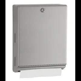 Paper Towel Dispenser 4X0.75X14 IN Stainless Steel Surface Mount Multifold C-Fold Satin Manual 1/Each