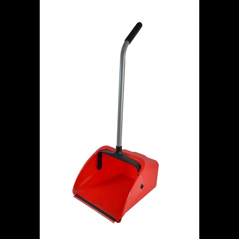 Lobby Dust Pan 14X13.25 IN Red Black Plastic Aluminum Ergonomic Handle 1/Each