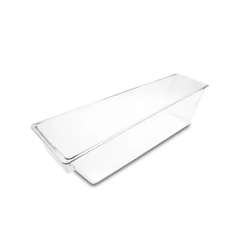 Food Tray 9X27X7 IN 1 Compartment PETG Clear Rectangle Bulk 1/Each