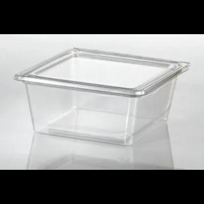 Fresh N' Sealed® Bowl & Lid Combo With Flat Lid Medium (MED) 24 OZ PET Clear Square Hinged 240/Case