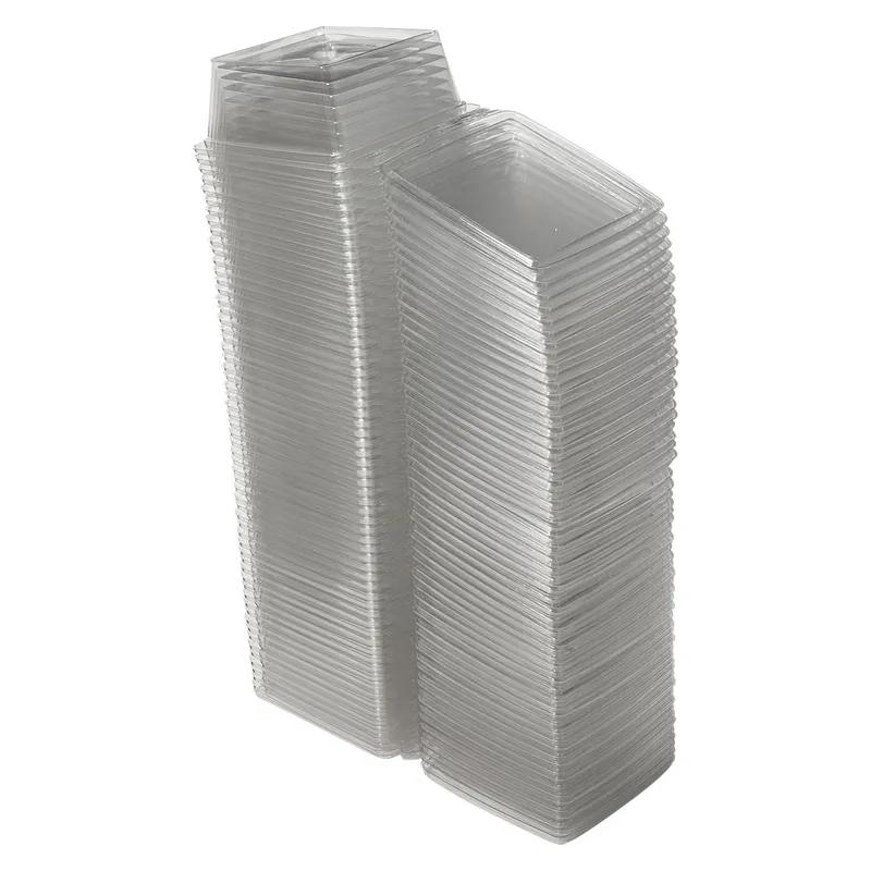 Fresh N' Sealed® Bowl & Lid Combo With Flat Lid Medium (MED) 24 OZ PET Clear Square Hinged 240/Case