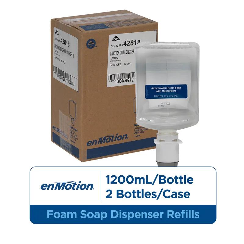 enMotion® Hand Soap Foam 1200 mL Unscented Fragrance Free Clear Antimicrobial 2/Case