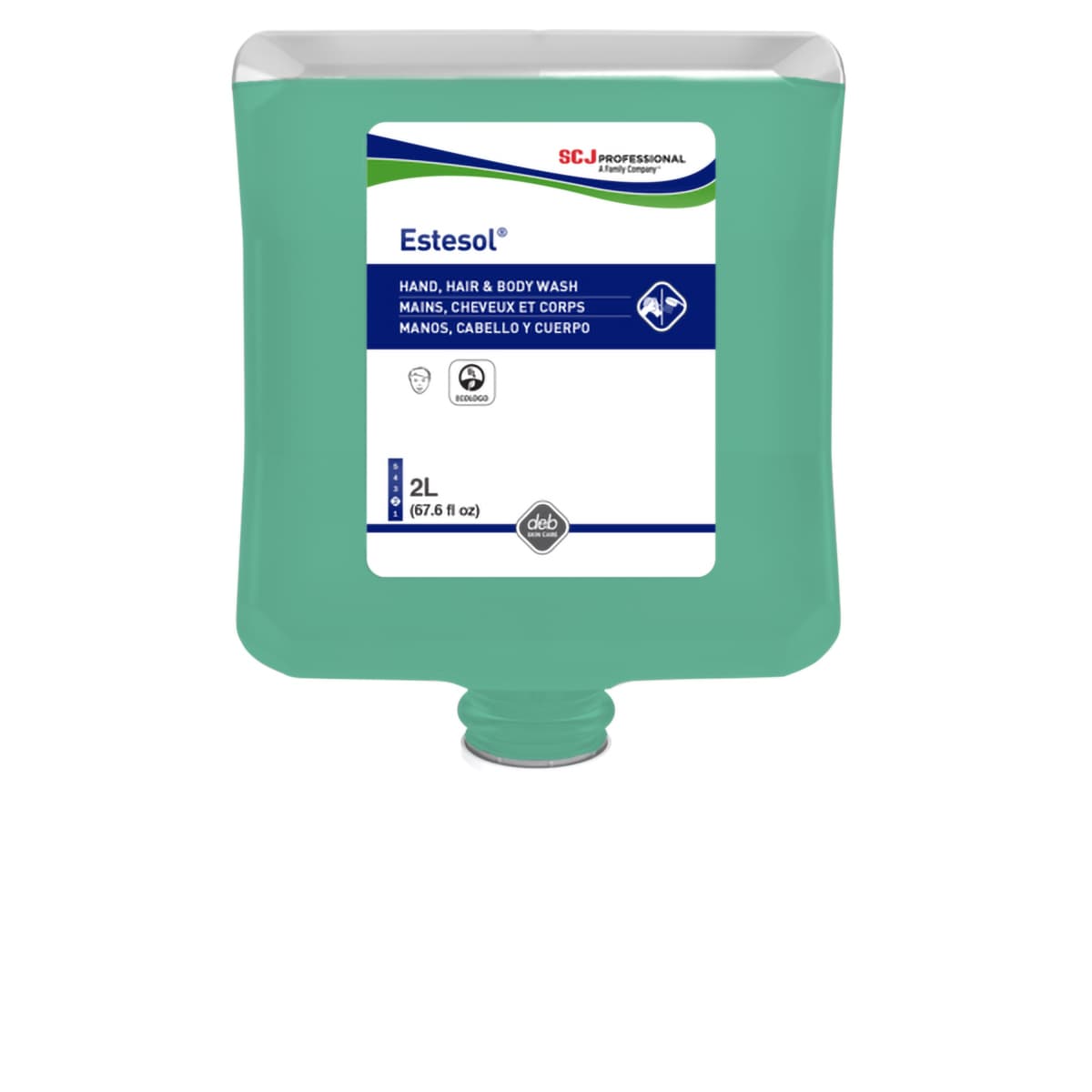 Estesol® Hair & Body Wash Liquid 2 L Rainforest Green Cartridge 4/Case