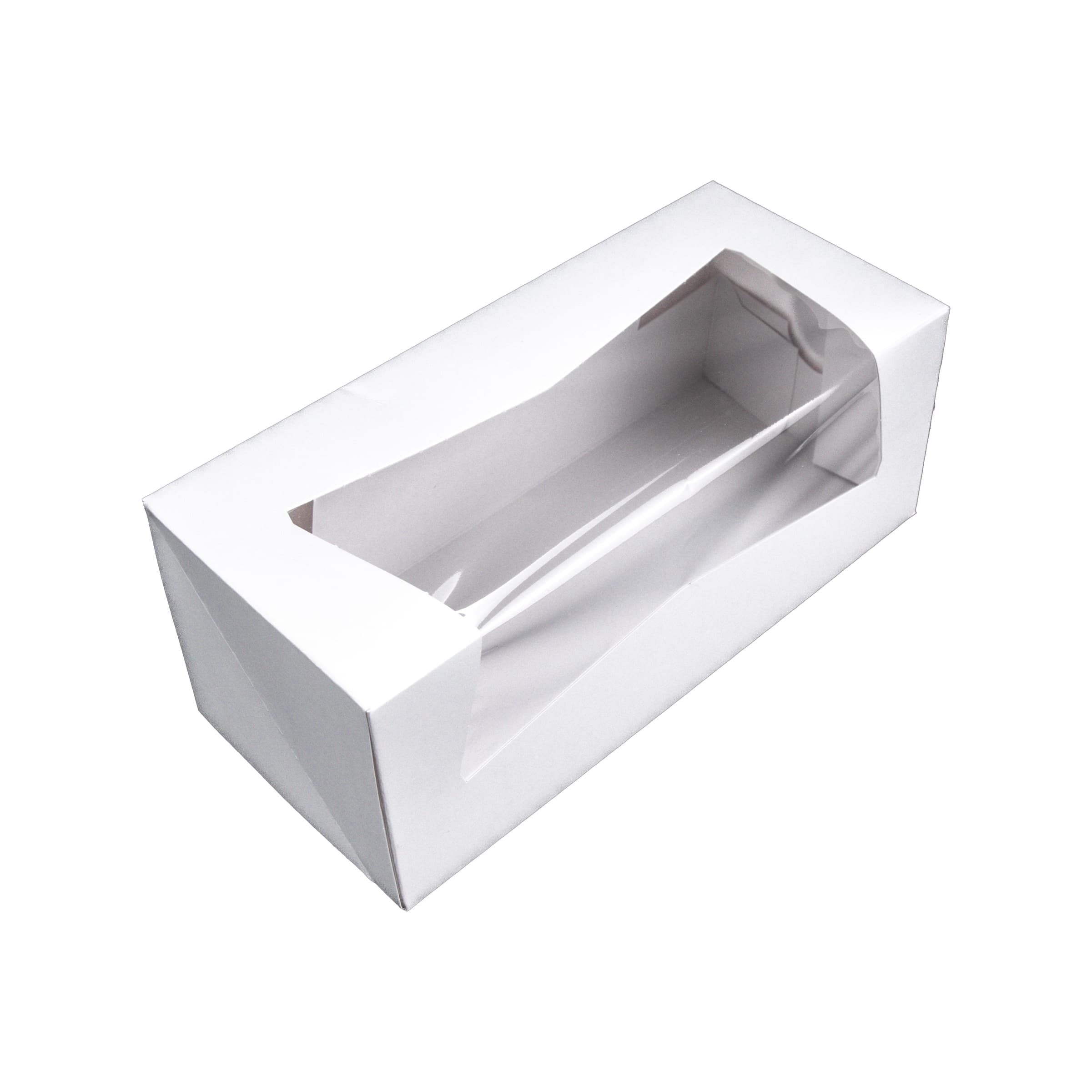 Bakery Box 9X4X3.5 IN SBS Paperboard White Rectangle 6 Corner Beers With Window 200/Case