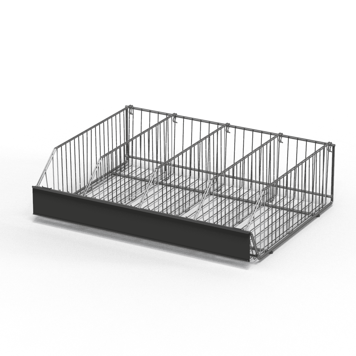 Ice Cream Basket Set With Front Sign Channel Dividers 1/Each