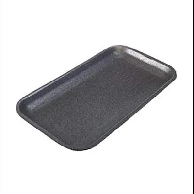 17S Meat Tray 8.5X4.5X0.63 IN Polystyrene Foam Black Rectangle 1000/Case