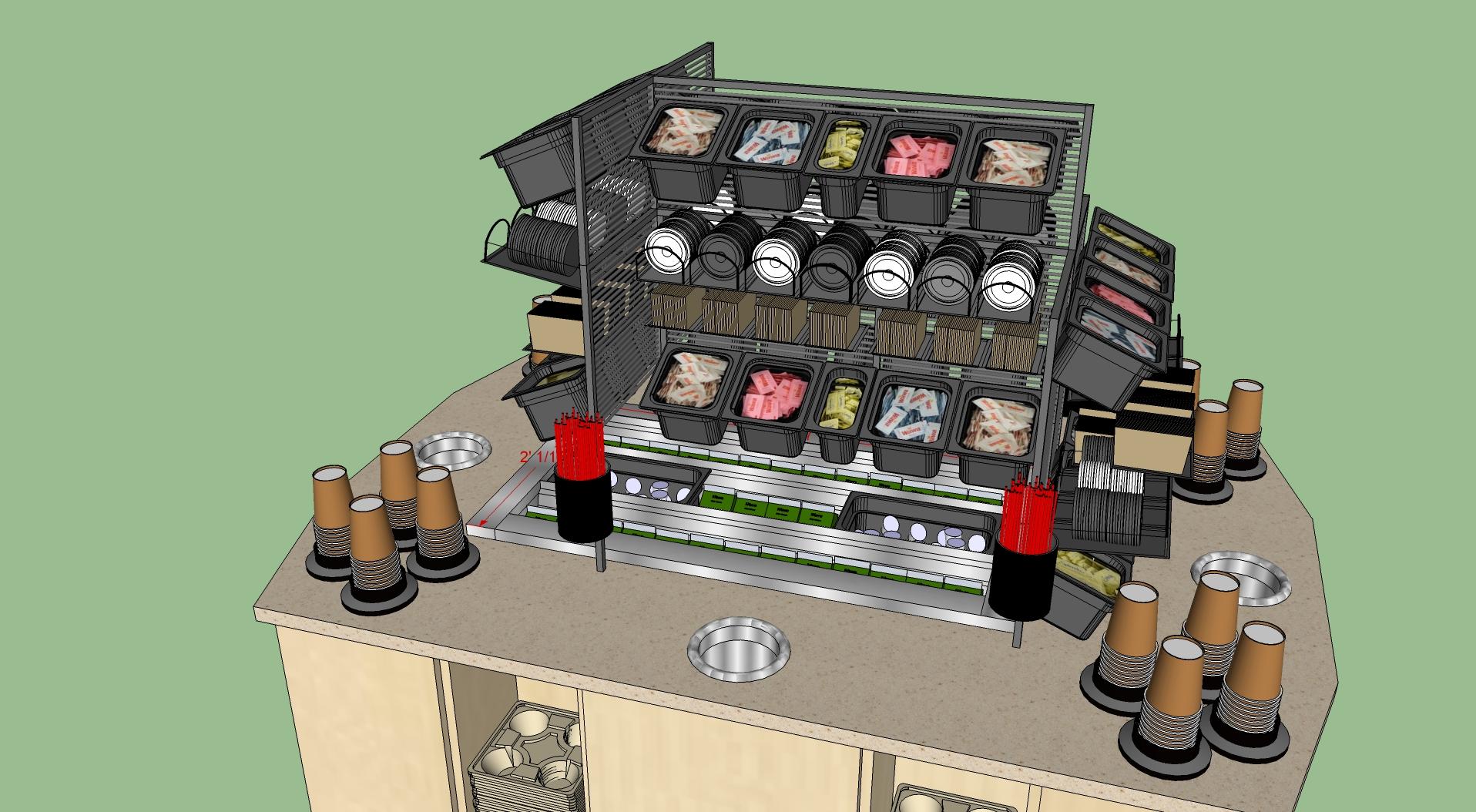 Coffee Condiment Rack 1/Pallet