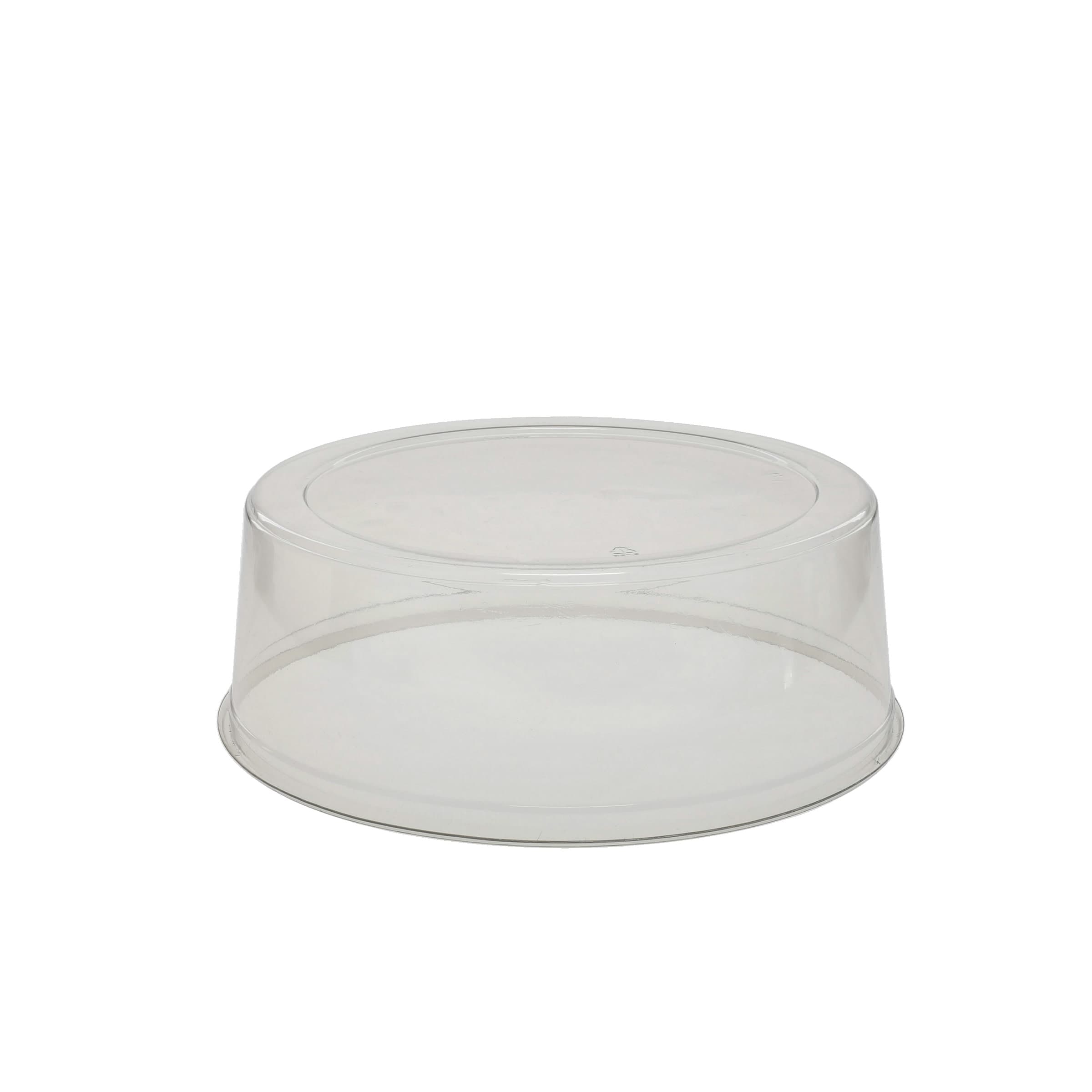 Lid Dome 9.75X3.49 IN 1 Compartment PET Clear Round For Cake Cheesecake Bakery Container Smooth Unhinged 160/Case