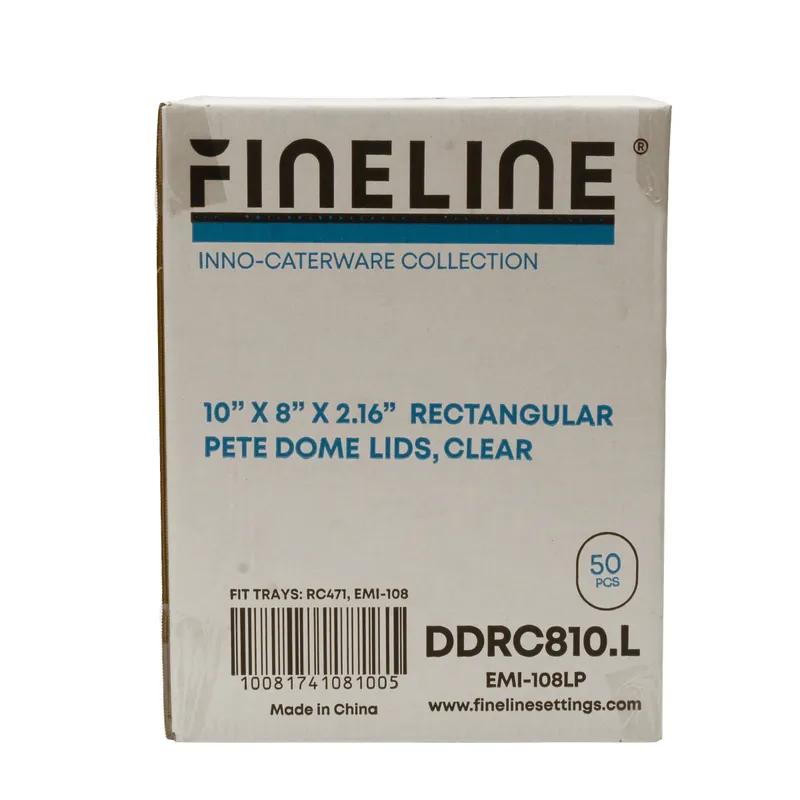 Platter Pleasers Lid Dome 10X8 IN PET Clear Rectangle For Container 50/Case