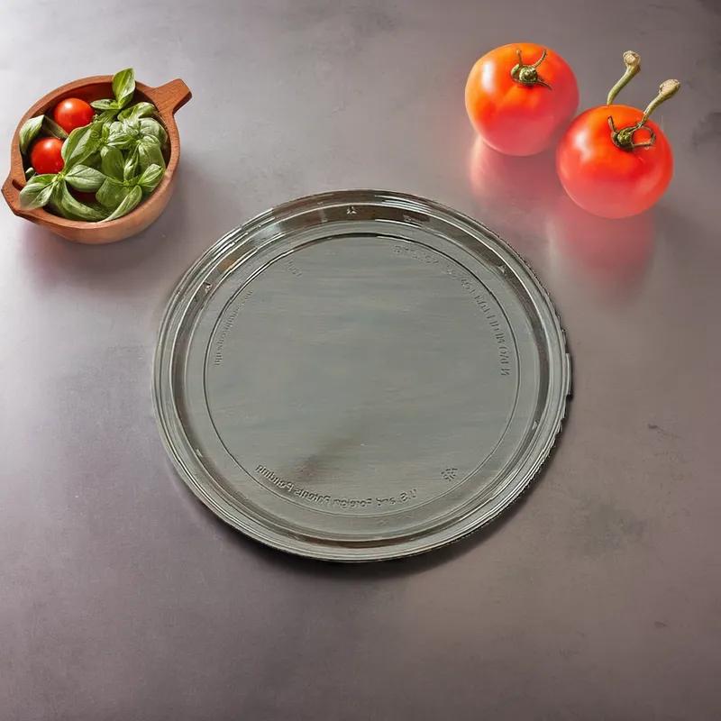 Pizza Pan & Tray Base & Lid Combo With Dome Lid 1 IN PET Clear 100/Case