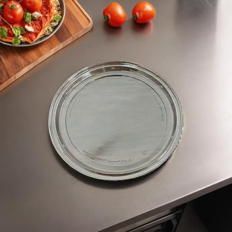 Pizza Pan & Tray Base & Lid Combo With Dome Lid 1 IN PET Clear 100/Case