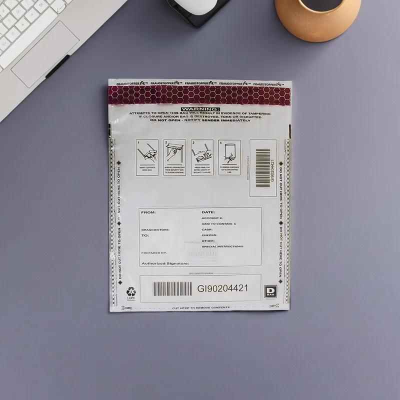 Cash & Deposit Bag 12X16 IN Clear 2.5MIL 3-Colors 50/Bundle