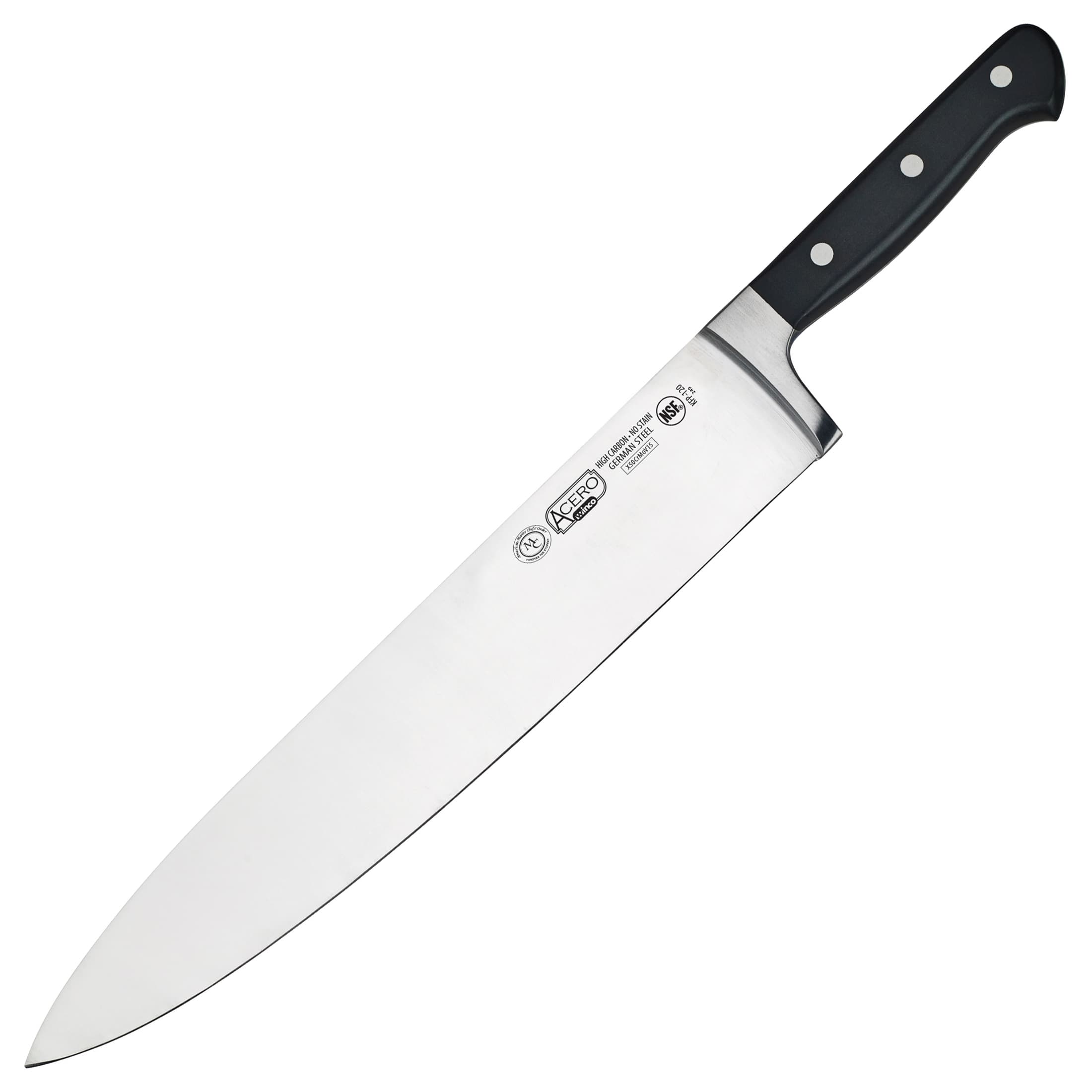 Acero Chef's Knife 17.375X1.5 IN X50CrMoV15 Steel Triple Riveted Forged 1/Each