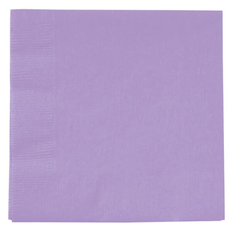 Beverage Napkins 10X10 IN Lavender Paper 2PLY 1/4 Fold Embossed 600/Case