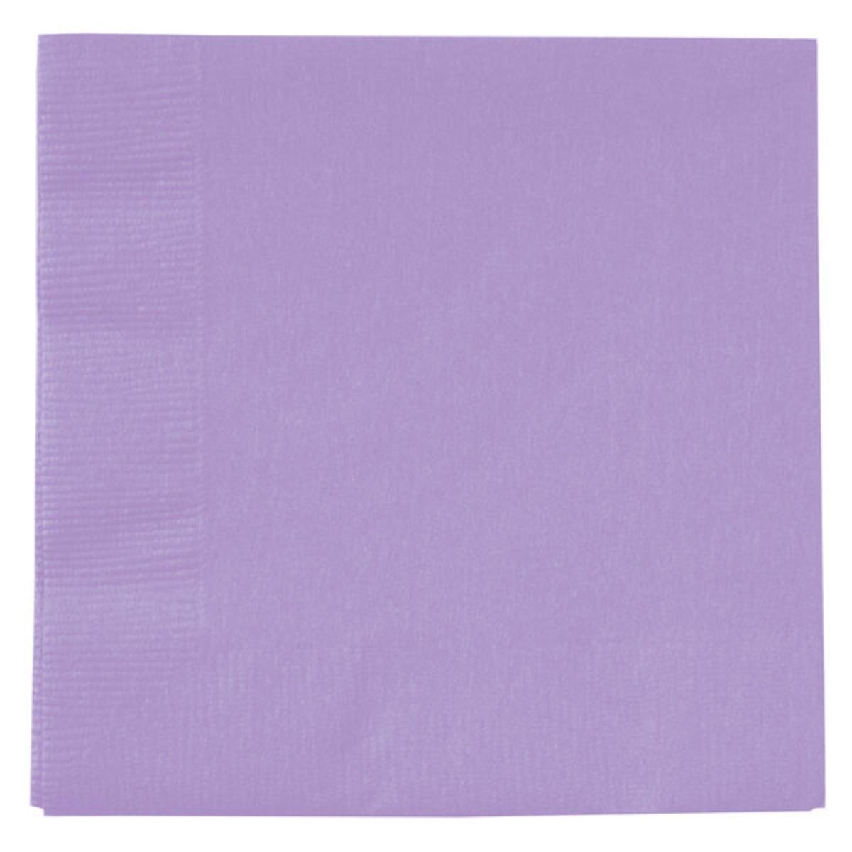 Beverage Napkins 10X10 IN Lavender Paper 2PLY 1/4 Fold Embossed 600/Case